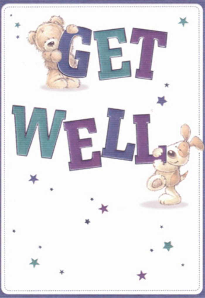 This beautifully illustrated get well card reflects the gentle encouragement that resonates throughout Battersea, elevating spirits with playful artistry. A plush bear and an endearing puppy beam with gentle optimism, their figures surrounded by twinkling starbursts. The large, confident typeset, coloured in lush purples and ocean aquas, grounds the scene in warmth and reassurance-tones reminiscent of Battersea's flourishing flower displays. Textural richness infuses every detail: the bear's inviting fluff, the puppy's velvety-smooth ears, both painted with a care that parallels the attention local florists give to each petal and sprig for same-day delivery near Albert Bridge or Battersea Power Station. Every element, from the stars to the whimsical positioning, radiates the sentimental care found in thoughtfully prepared arrangements, designed not just to decorate but to comfort and heal. When shared alongside a fresh bouquet, this card becomes a heartfelt gesture, echoing Battersea's communal kindness and the joy of lifting spirits with something both beautiful and meaningful.